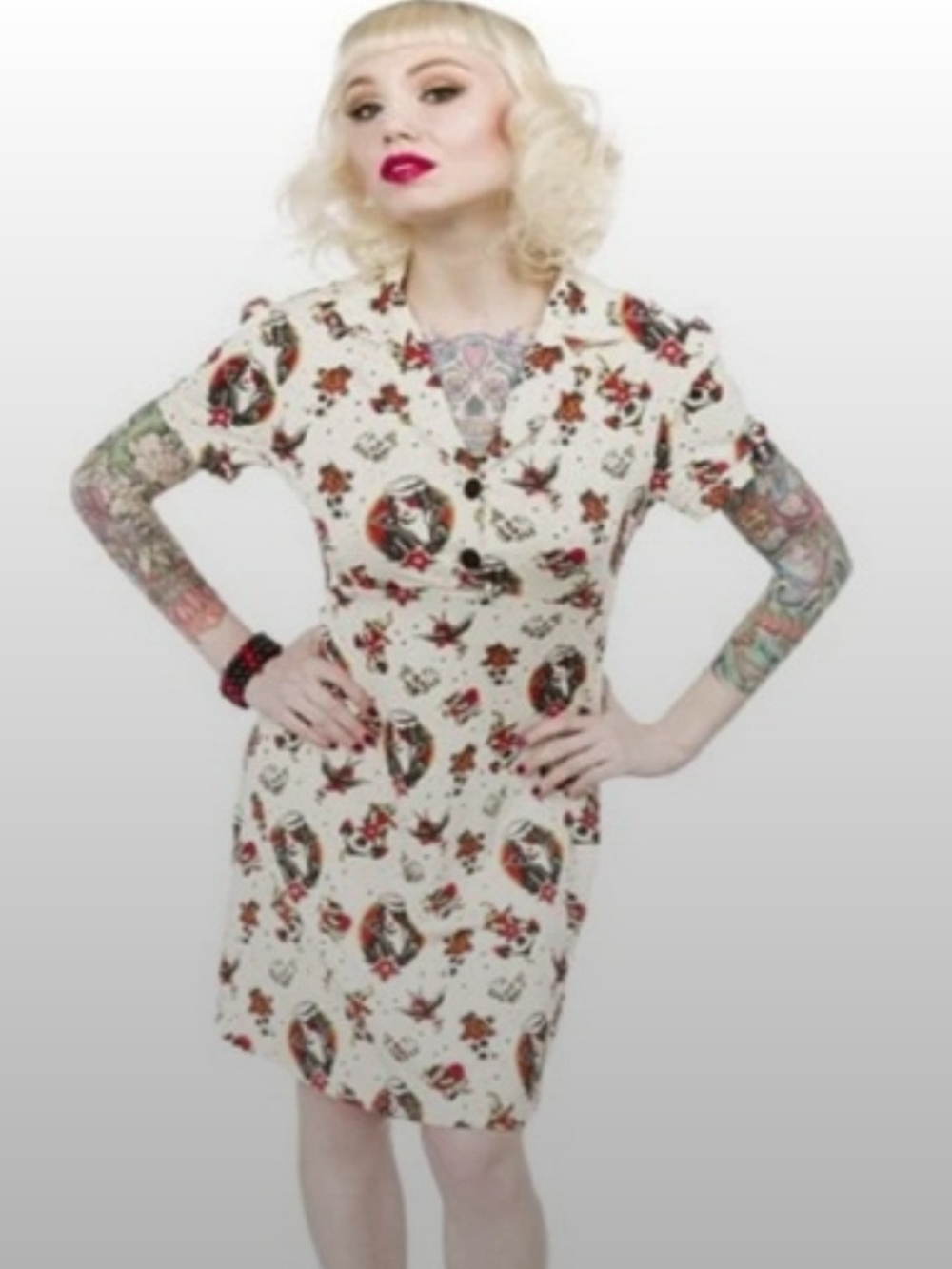 Sourpuss Lost Love Rosie Dress